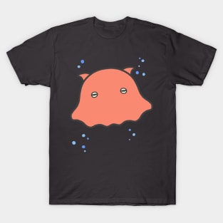 Mendako the Umbrella Octopus Cute Deep Sea Ocean Fish Art Logo T-Shirt